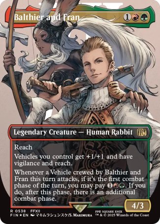 (538) Magic The Gathering Magic: The Gathering - FINAL FANTASY: Extras Single: Balthier and Fran (V.4) Holo Rare