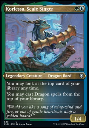 (538) Magic The Gathering Commander Legends: Battle for Baldur's Gate: Extras Single: Korlessa, Scale Singer (V.1)  Uncommon