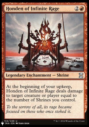 (134) Magic The Gathering The List Single: Honden of Infinite Rage  Uncommon