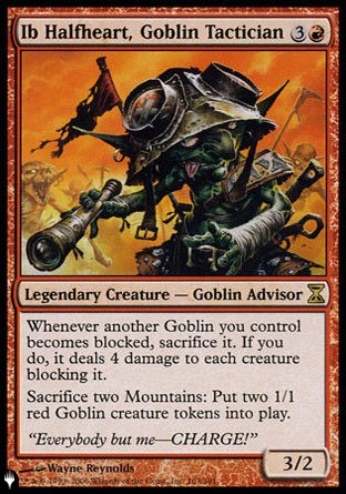 (163) Magic The Gathering The List Single: Ib Halfheart, Goblin Tactician  Rare