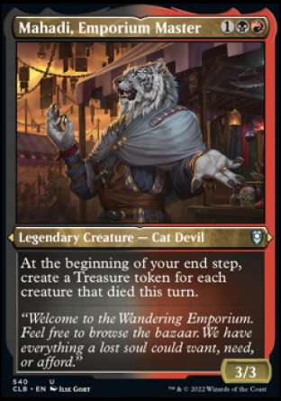 (540) Magic The Gathering Commander Legends: Battle for Baldur's Gate: Extras Single: Mahadi, Emporium Master (V.1) Holo Uncommon