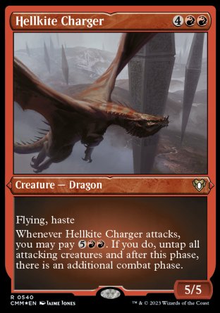 (540) Magic The Gathering Commander Masters: Extras Single: Hellkite Charger Holo Rare