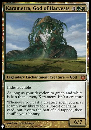 (148) Magic The Gathering The List Single: Karametra, God of Harvests  Mythic