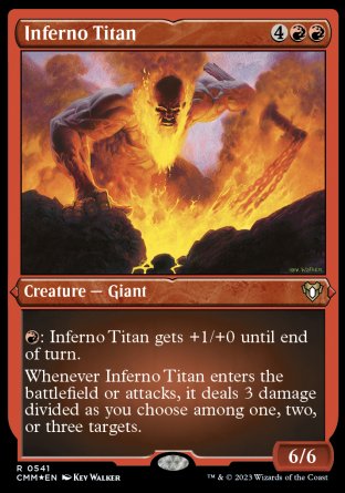 (541) Magic The Gathering Commander Masters: Extras Single: Inferno Titan  Rare