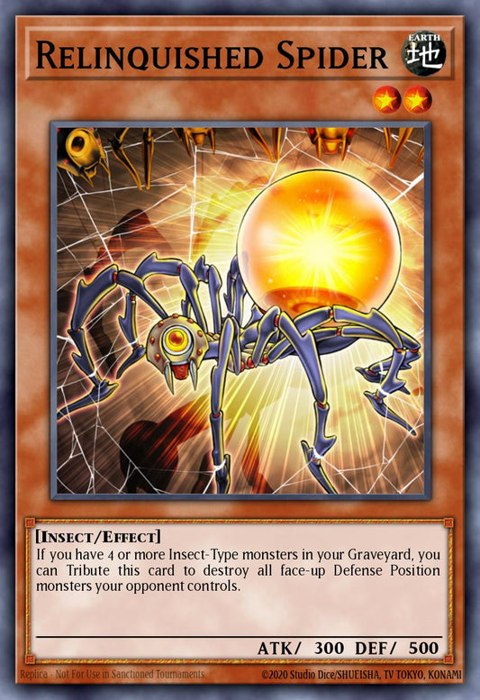 (017) YuGiOh TCG SOVR: Stardust Overdrive Single: Relinquished Spider  Common