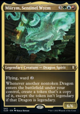 (542) Magic The Gathering Commander Legends: Battle for Baldur's Gate: Extras Single: Miirym, Sentinel Wyrm (V.1) Holo Rare