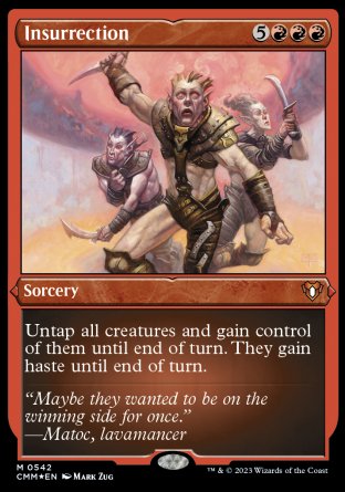 (542) Magic The Gathering Commander Masters: Extras Single: Insurrection (V.1)  Mythic