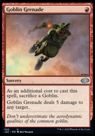 (542) Magic The Gathering Jumpstart 2022 Single: Goblin Grenade  Uncommon