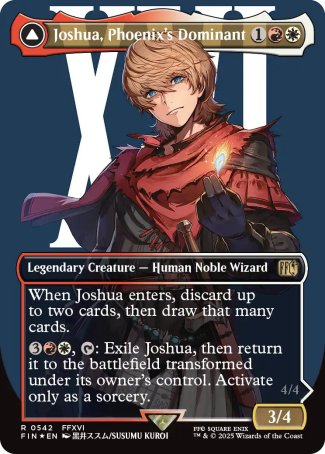 (542) Magic The Gathering Magic: The Gathering - FINAL FANTASY: Extras Single: Joshua, Phoenix's Dominant // Phoenix, Warden of Fire (V.3)  Rare