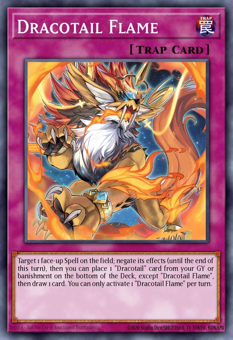 (011) YuGiOh TCG JUSH: Justice Hunters Single: Dracotail Flame (V.2 - Super Rare)  Super Rare