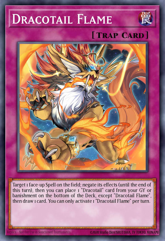 (011) YuGiOh TCG JUSH: Justice Hunters Single: Dracotail Flame (V.2 - Super Rare)  Super Rare