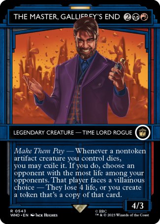 (543) Magic The Gathering Universes Beyond: Doctor Who: Extras Single: The Master, Gallifrey's End (V.2) Holo Rare