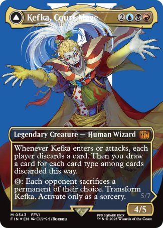 (543) Magic The Gathering Magic: The Gathering - FINAL FANTASY: Extras Single: Kefka, Court Mage // Kefka, Ruler of Ruin (V.4) Holo Mythic