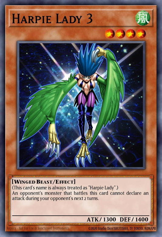 (092) YuGiOh TCG LCJW: Legendary Collection 4: Mega Pack Single: Harpie Lady 3  Super Rare