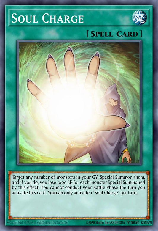 (222) YuGiOh TCG RA04: Quarter Century Stampede Single: Soul Charge (V.2 - Quarter Century Secret Rare)  Quarter Century Secret Rare