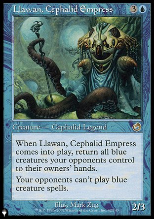 (042) Magic The Gathering The List Single: Llawan, Cephalid Empress  Rare