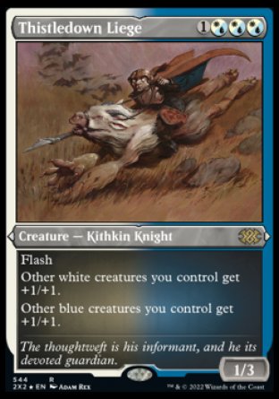 (544) Magic The Gathering Double Masters 2022: Extras Single: Thistledown Liege Holo Rare