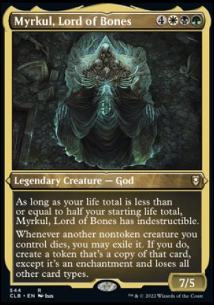(544) Magic The Gathering Commander Legends: Battle for Baldur's Gate: Extras Single: Myrkul, Lord of Bones (V.1) Holo Rare