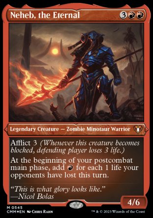 (545) Magic The Gathering Commander Masters: Extras Single: Neheb, the Eternal (V.1)  Mythic