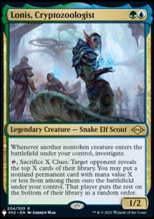 (204) Magic The Gathering The List Single: Lonis, Cryptozoologist  Rare