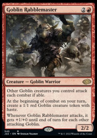 (545) Magic The Gathering Jumpstart 2022 Single: Goblin Rabblemaster  Rare