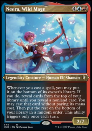 (545) Magic The Gathering Commander Legends: Battle for Baldur's Gate: Extras Single: Neera, Wild Mage (V.1) Holo Rare