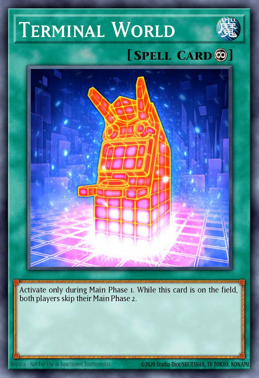 (148) YuGiOh TCG RA04: Quarter Century Stampede Single: Terminal World (V.1 - Platinum Secret Rare)  Platinum Secret Rare