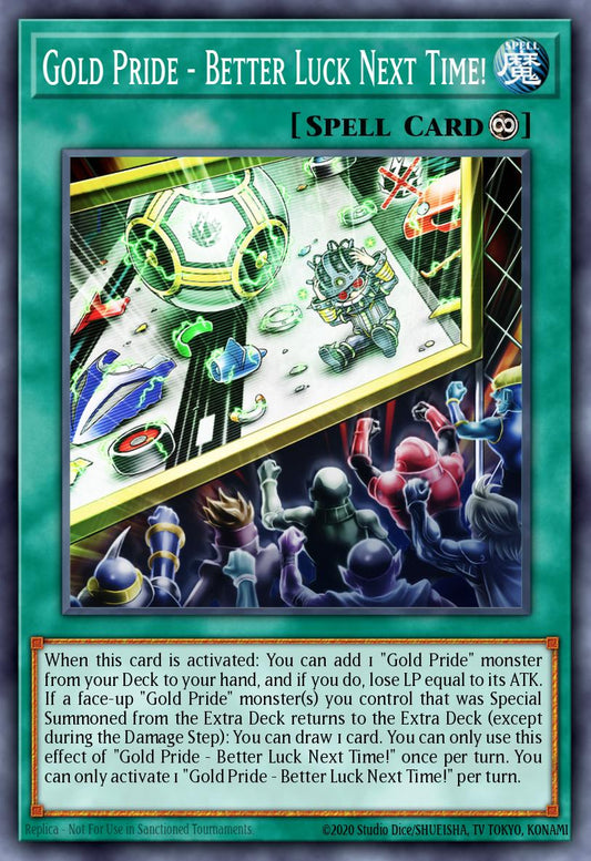 (089) YuGiOh TCG MP24: 25th Anniversary Tin: Dueling Mirrors Single: Gold Pride - Better Luck Next Time!  Secret Rare