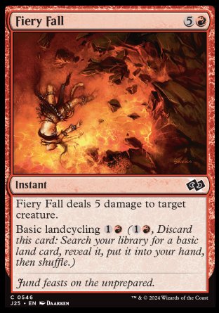 (546) Magic The Gathering Foundations Jumpstart Single: Fiery Fall  Common
