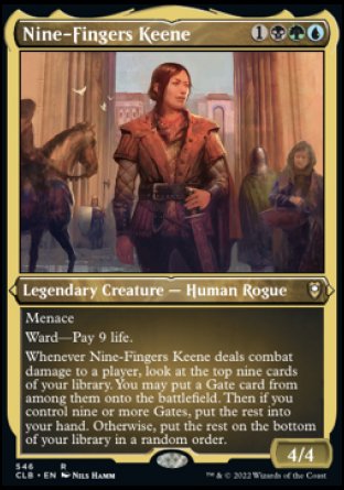 (546) Magic The Gathering Commander Legends: Battle for Baldur's Gate: Extras Single: Nine-Fingers Keene (V.1)  Rare