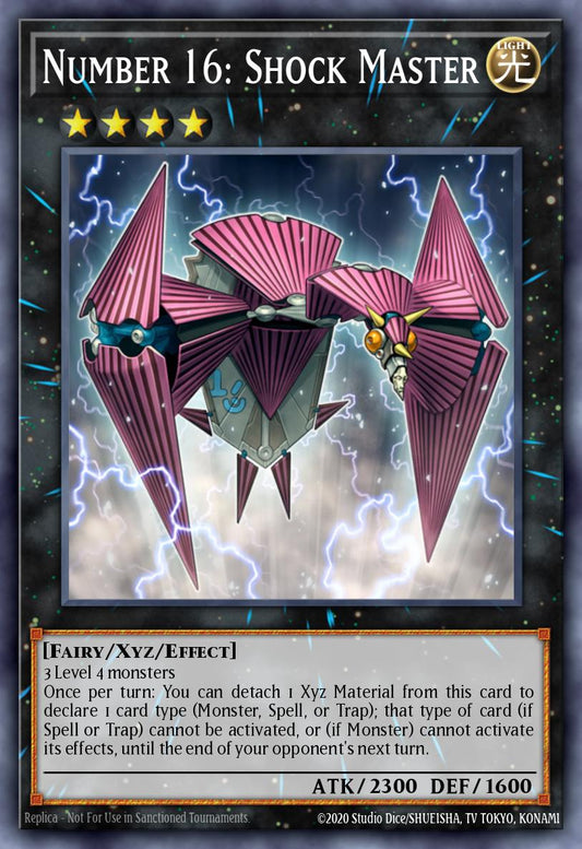 (166) YuGiOh TCG RA04: Quarter Century Stampede Single: Number 16: Shock Master (V.1 - Platinum Secret Rare)  Platinum Secret Rare