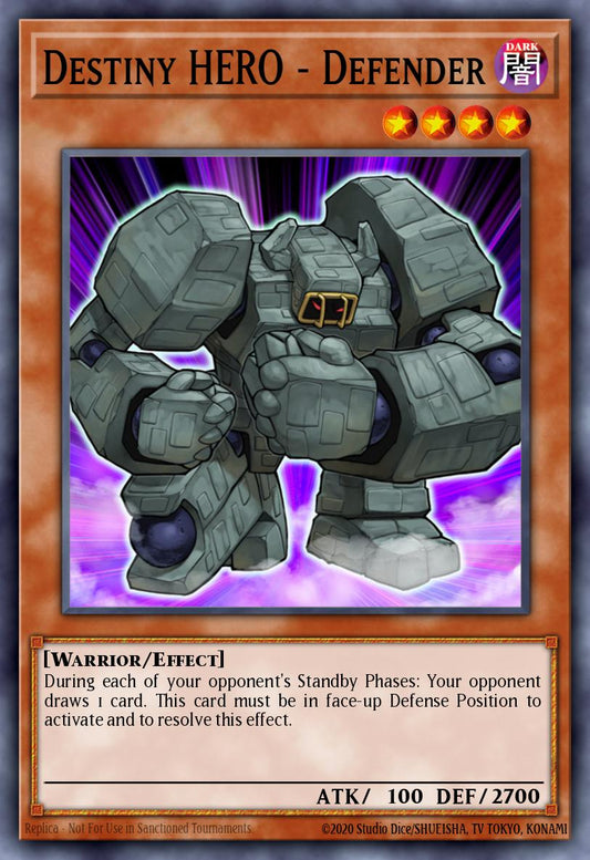 (019) YuGiOh TCG BPW2: Battle Pack 2: War of the Giants - Round 2 Single: Destiny HERO - Defender  Common