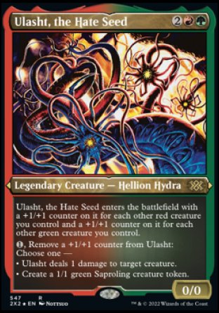 (547) Magic The Gathering Double Masters 2022: Extras Single: Ulasht, the Hate Seed Holo Rare
