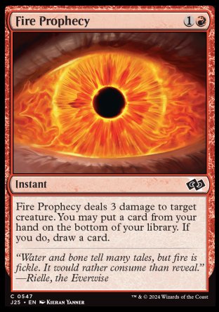 (547) Magic The Gathering Foundations Jumpstart Single: Fire Prophecy  Common
