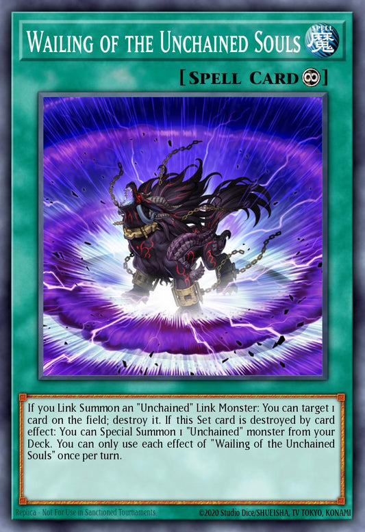 (183) YuGiOh TCG MP20: 2020 Tin of Lost Memories Mega Pack Single: Wailing of the Unchained Souls  Super Rare