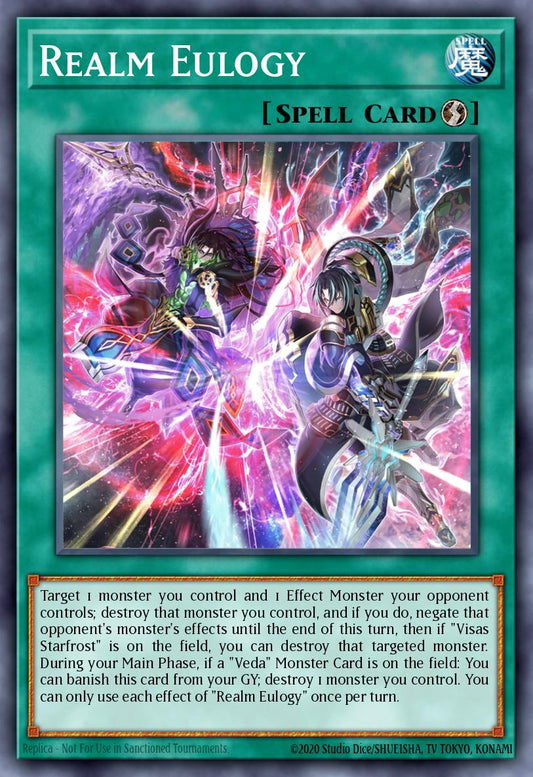 (394) YuGiOh TCG MP24: 25th Anniversary Tin: Dueling Mirrors Single: Realm Eulogy  Common