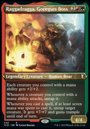 (548) Magic The Gathering Commander Legends: Battle for Baldur's Gate: Extras Single: Raggadragga, Goreguts Boss (V.1) Holo Rare