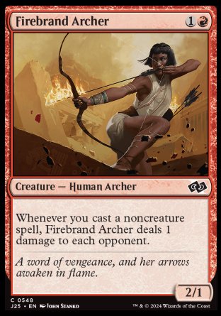 (548) Magic The Gathering Foundations Jumpstart Single: Firebrand Archer  Common