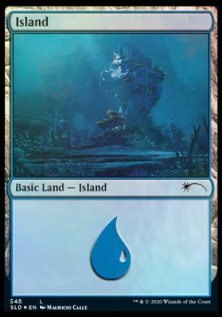 (548) Magic The Gathering Secret Lair Drop Series Single: Island (V.5)  Land