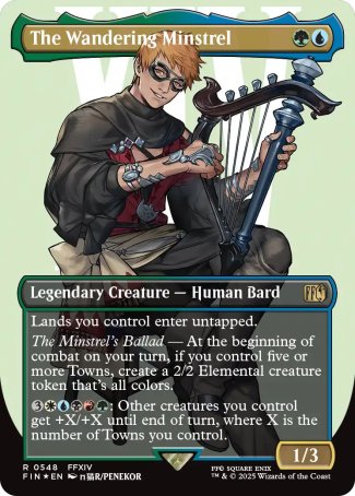 (548) Magic The Gathering Magic: The Gathering - FINAL FANTASY: Extras Single: The Wandering Minstrel (V.3) Holo Rare
