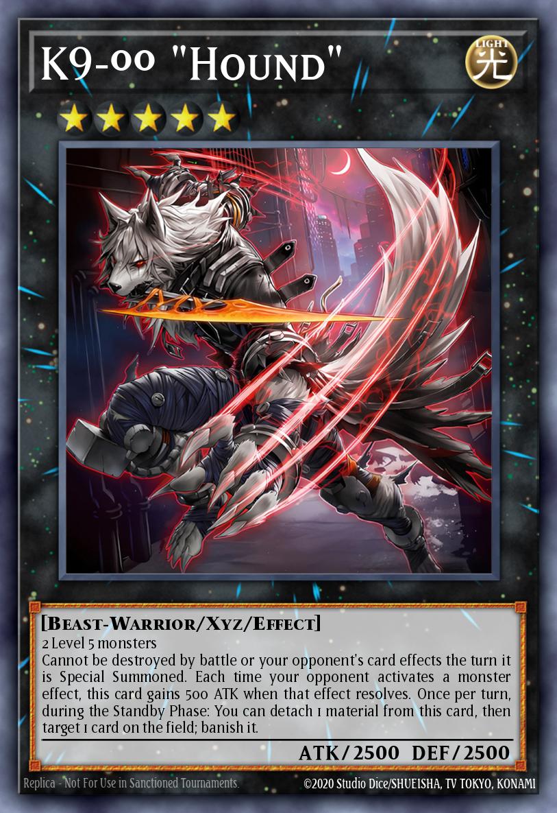 (036) YuGiOh TCG JUSH: Justice Hunters Single: K9-ØØ Hound (V.1 - Rare)  Rare