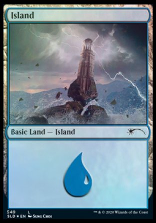 (549) Magic The Gathering Secret Lair Drop Series Single: Island (V.6)  Land