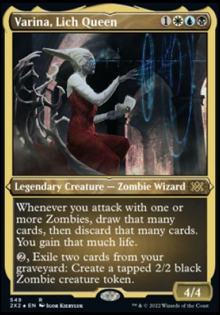 (549) Magic The Gathering Double Masters 2022: Extras Single: Varina, Lich Queen  Rare