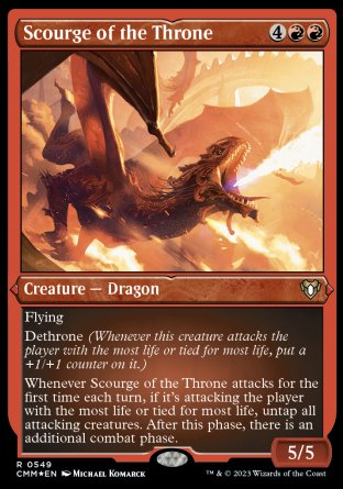 (549) Magic The Gathering Commander Masters: Extras Single: Scourge of the Throne  Rare