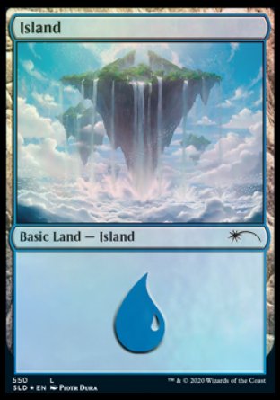 (550) Magic The Gathering Secret Lair Drop Series Single: Island (V.7)  Land