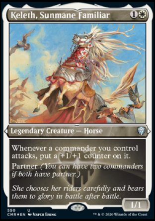 (550/361) Magic The Gathering Commander Legends: Extras Single: Keleth, Sunmane Familiar Holo Uncommon