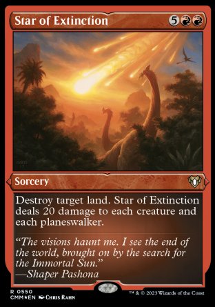 (550) Magic The Gathering Commander Masters: Extras Single: Star of Extinction  Rare