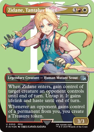 (550) Magic The Gathering Magic: The Gathering - FINAL FANTASY: Extras Single: Zidane, Tantalus Thief (V.3) Holo Uncommon