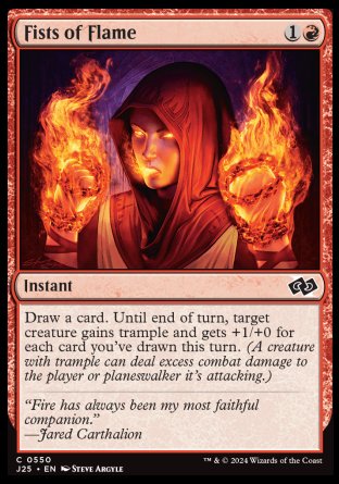 (550) Magic The Gathering Foundations Jumpstart Single: Fists of Flame  Common