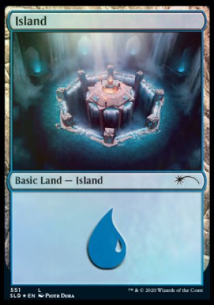 (551) Magic The Gathering Secret Lair Drop Series Single: Island (V.8) Holo Land